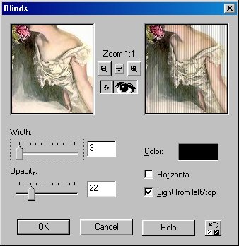Texture / Blinds Settings