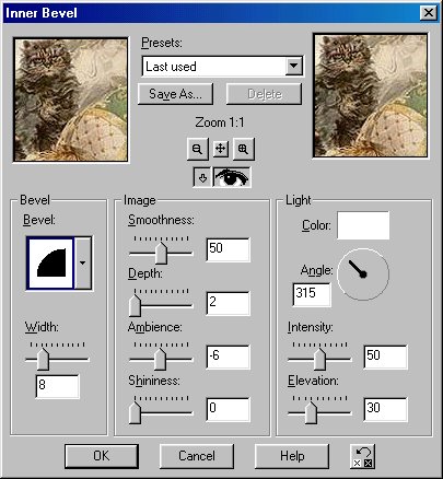Inner Bevel Settings