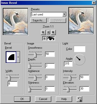 Inner Bevel Settings
