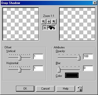 Drop Shadow Settings