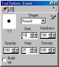 Eraser Settings
