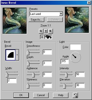 Inner Bevel Settings