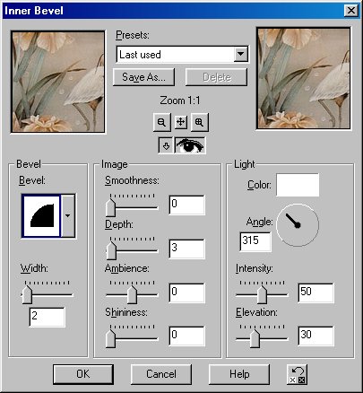 Inner Bevel Settings