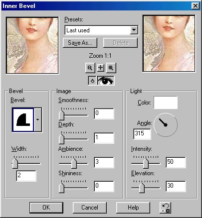 Inner Bevel Settings