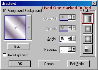 Gradient Settings
