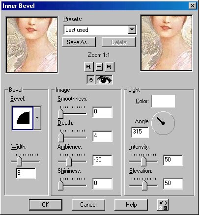 Inner Bevel Settings