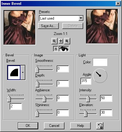 Inner Bevel Settings