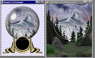 Image now pasted into globe