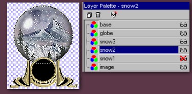 Hide snow 1 and move on to snow 2