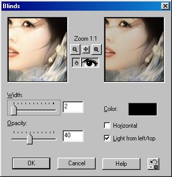 Texture / Blind Settings