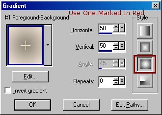 Sunburst Gradient Settings