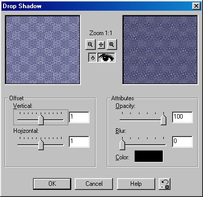 Drop Shadow Settings