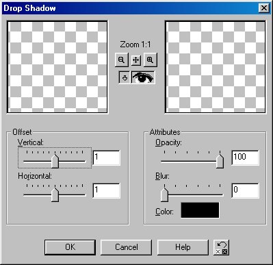 Drop Shadow Settings