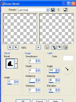 Inner Bevel Settings
